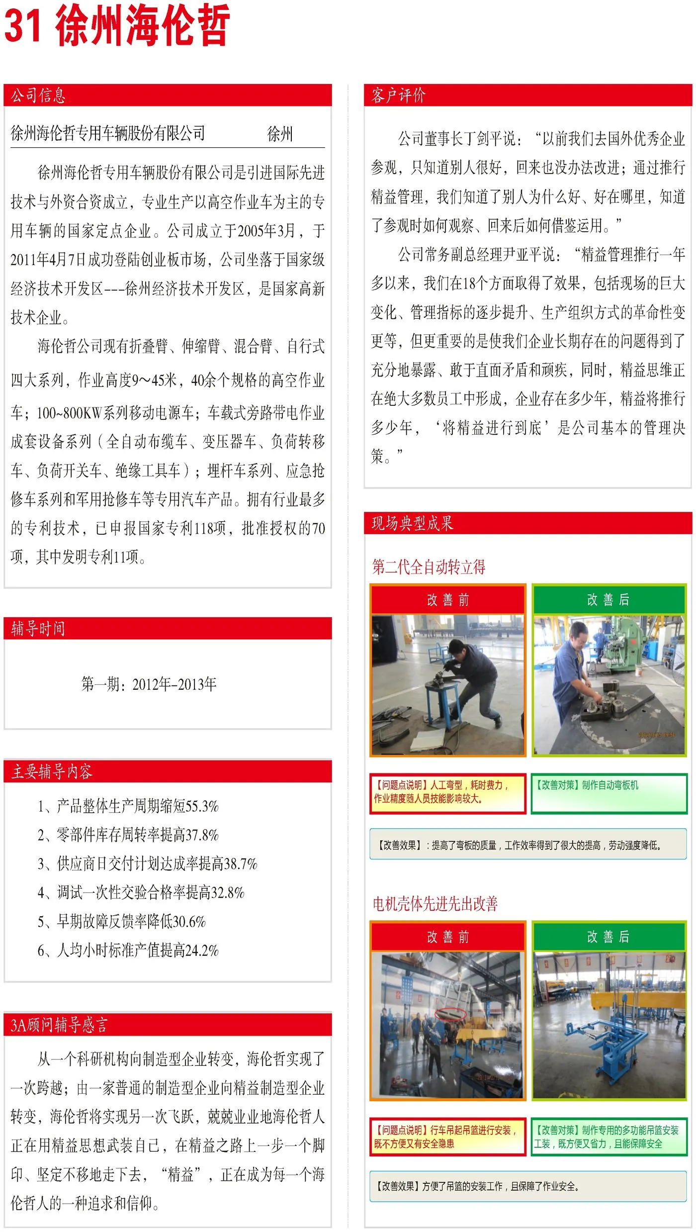 徐州海伦哲 精益改善案例现场图片